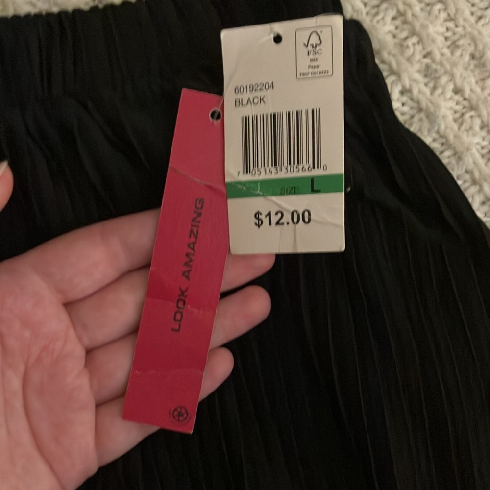 energie Black Pleated Skirt Size Large NEW NWT - Picture 5 of 8